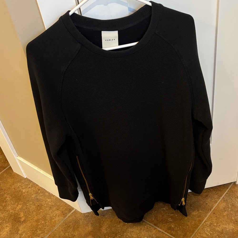 Varley Black Pullover with Gold Accents